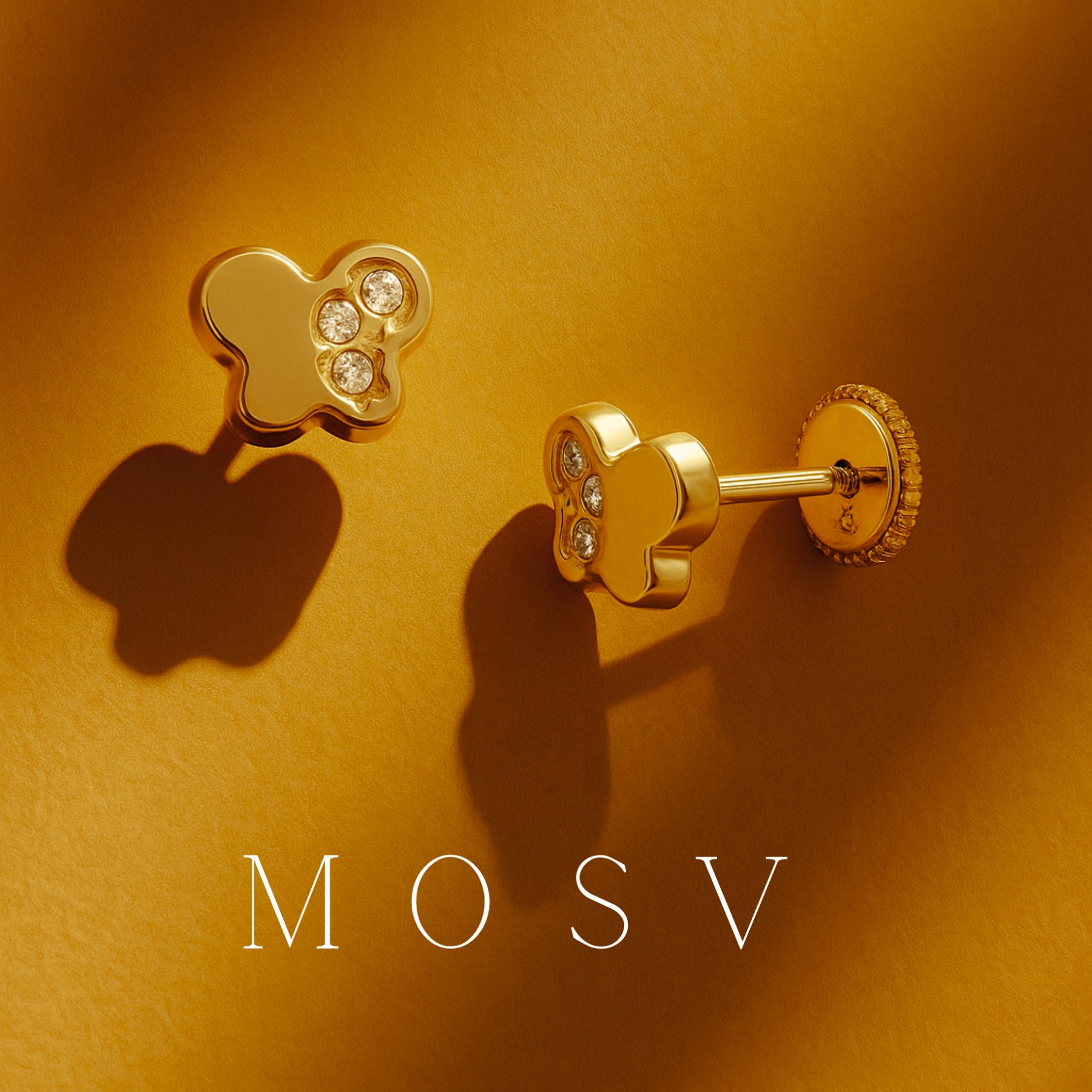 Cercei din aur pentru fetite