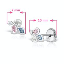 Cercei copii aur alb