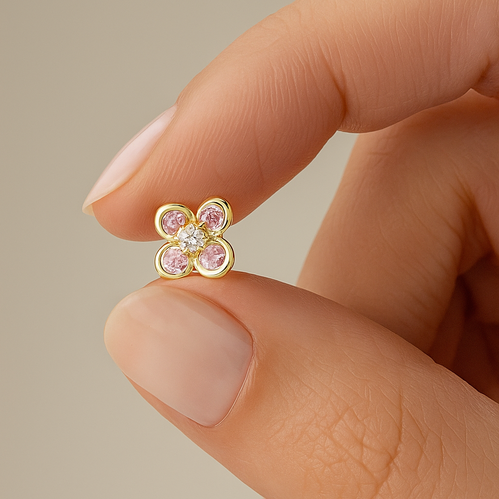 Cercei din aur pentru fetițe - imagine 5