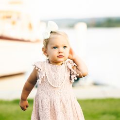 Alternative view of Cercei aur galben petale cu pietricele