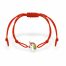 a red string bracelet with a unicorn charm for kids