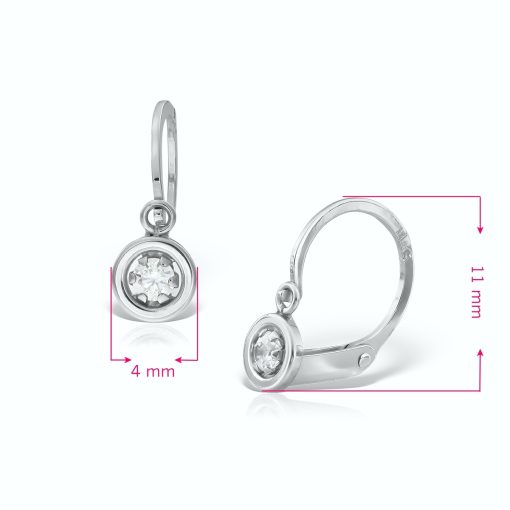 Cercei cu diamante pentru bebe - imagine 4