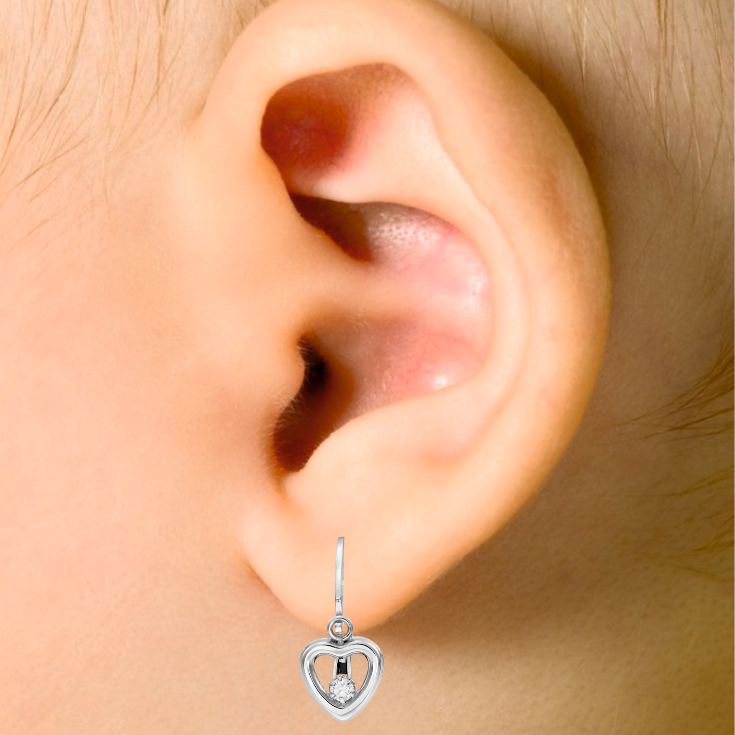 Cercei cu diamante pentru copii - imagine 5