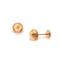 a pair of pink gold earrings