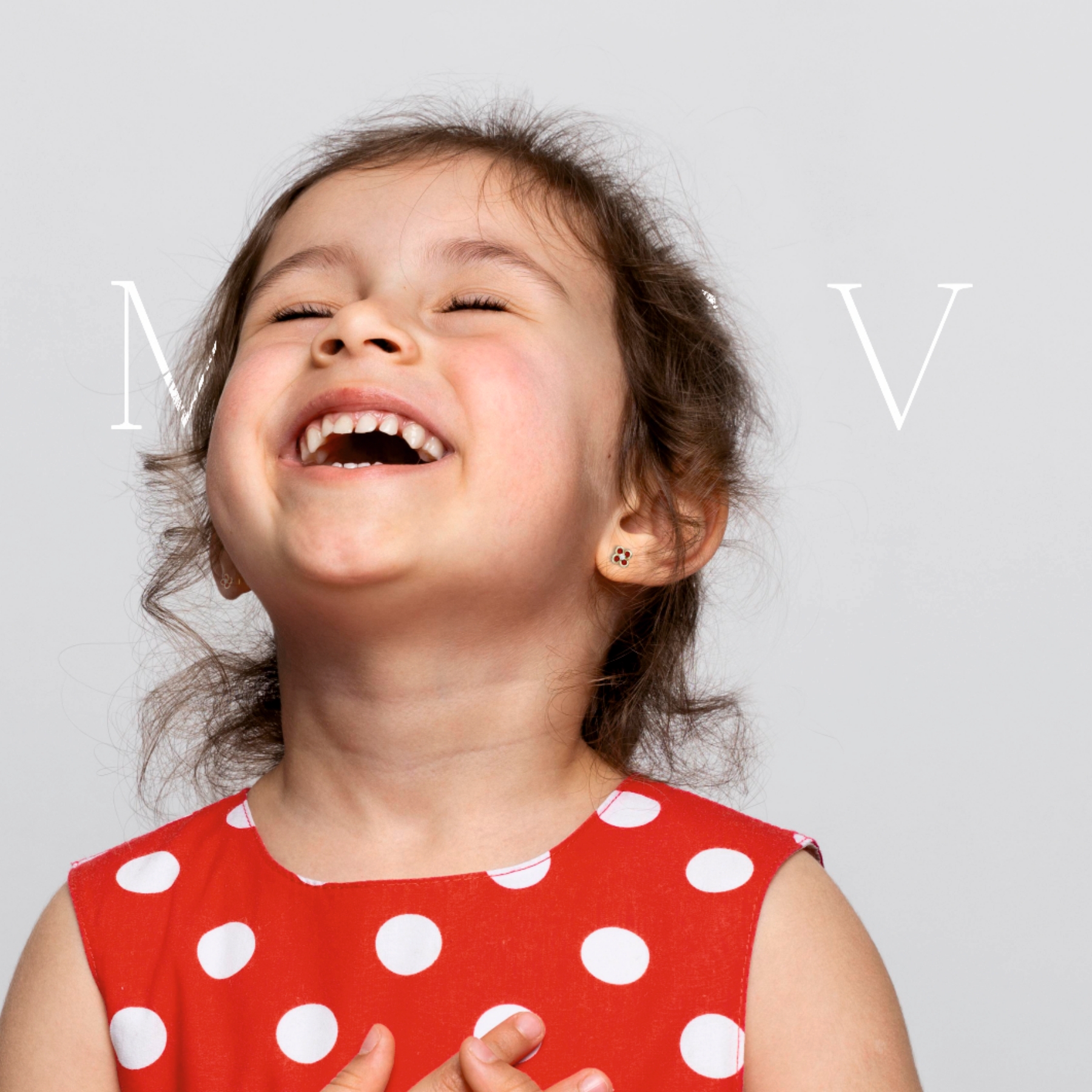 Cercei pentru fetițe model cu pietricele roșii - imagine 2