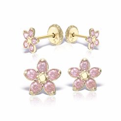 Cercei aur mama fiica set