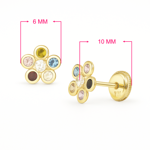 Cercei cu pietre multicolore - imagine 5