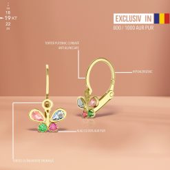 Alternative view of Cercei din aur 19KT model cu tortițe