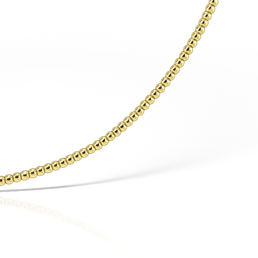 Colier biluțe din aur - imagine 3