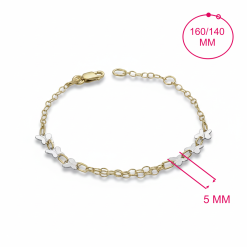 Alternative view of Brățară din aur pentru copii, model fluturi