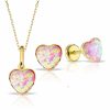 Set de bijuterii din aur 18 KT cu opal