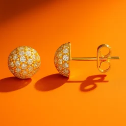 Cercei din aur cu pietricele