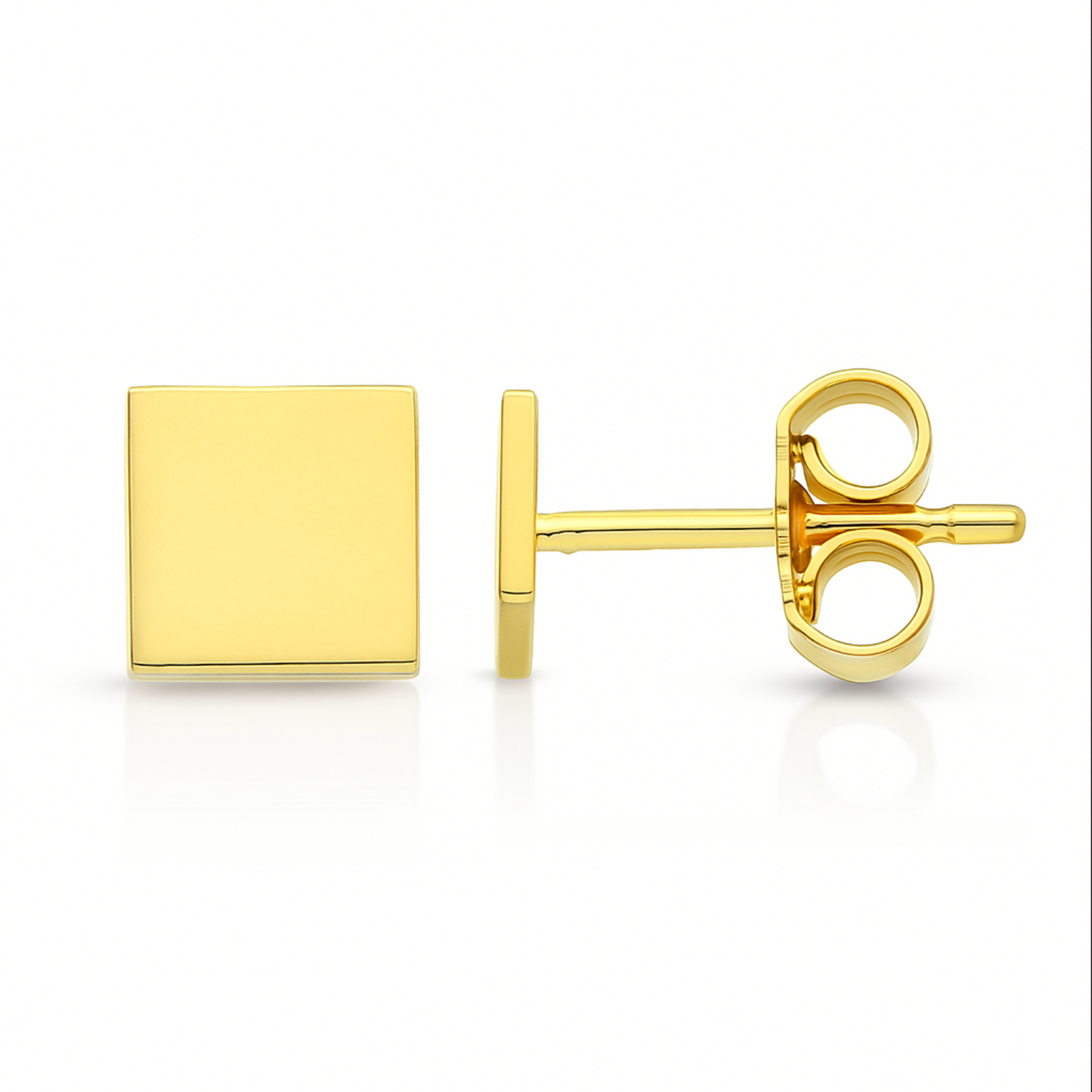 Cercei pătrați din aur de 18KT