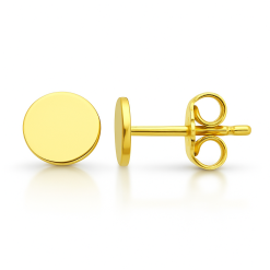 Cercei rotunzi din aur galben