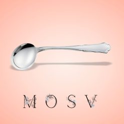 Alternative view of Linguriță curbată din argint - model Barocco