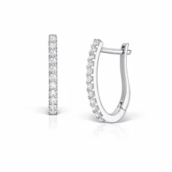 Cercei din aur alb 18 KT pentru fete