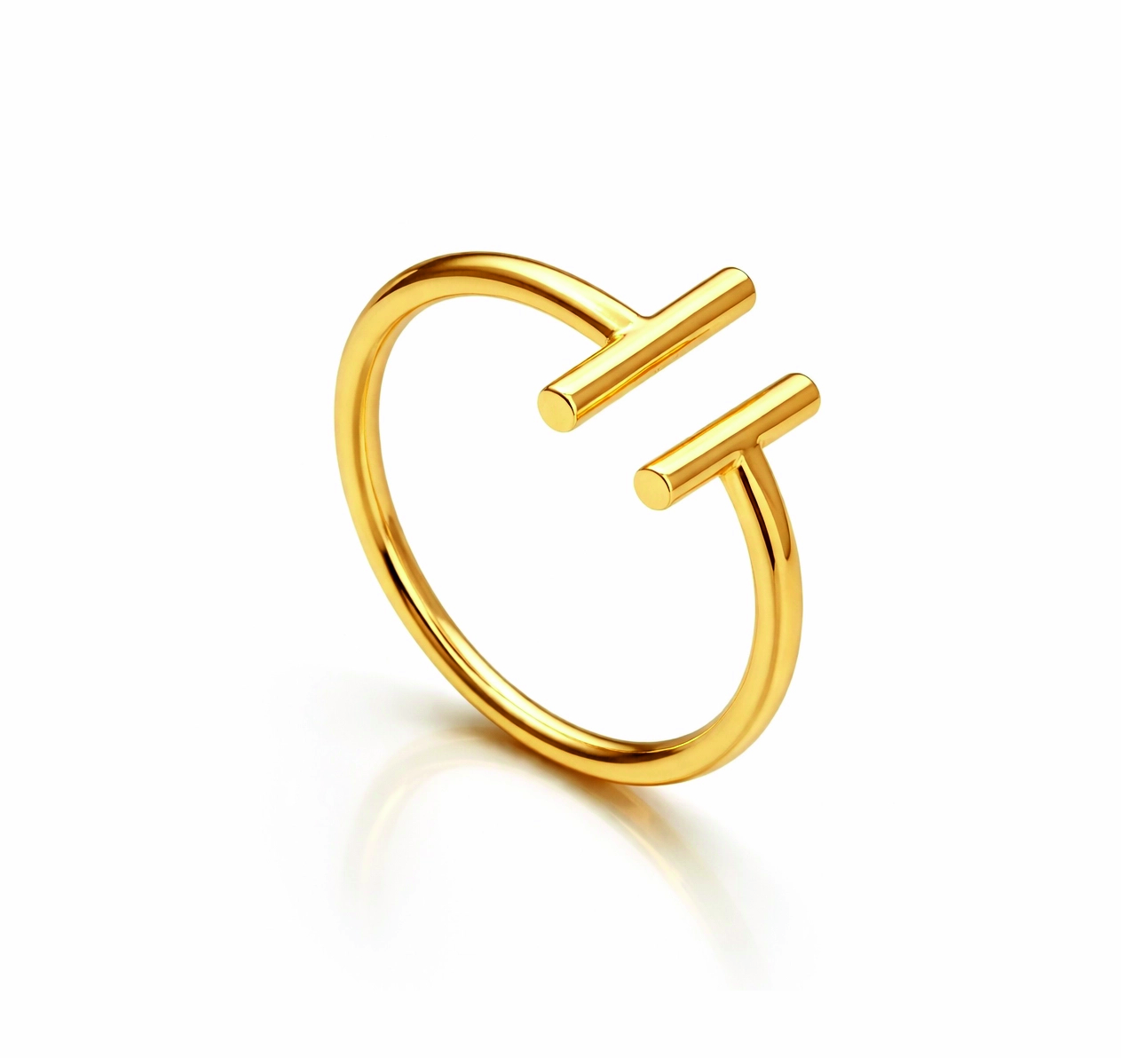 Inel pentru fete, aur 18 KT, mărime reglabilă 1 Inel pentru fete, aur 18KT, marime reglabila